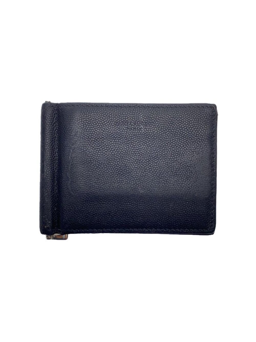 SAINT LAURENT Card Case Wallet Leather Black
